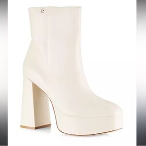 Larroudé Dolly Leather Platform Boots, Size 8 1/2